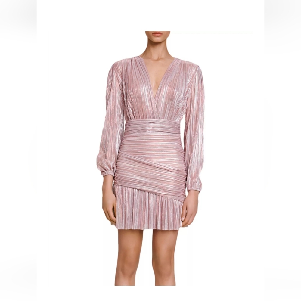 MAJE ROSINA PINK DRESS - Picture 9 of 10